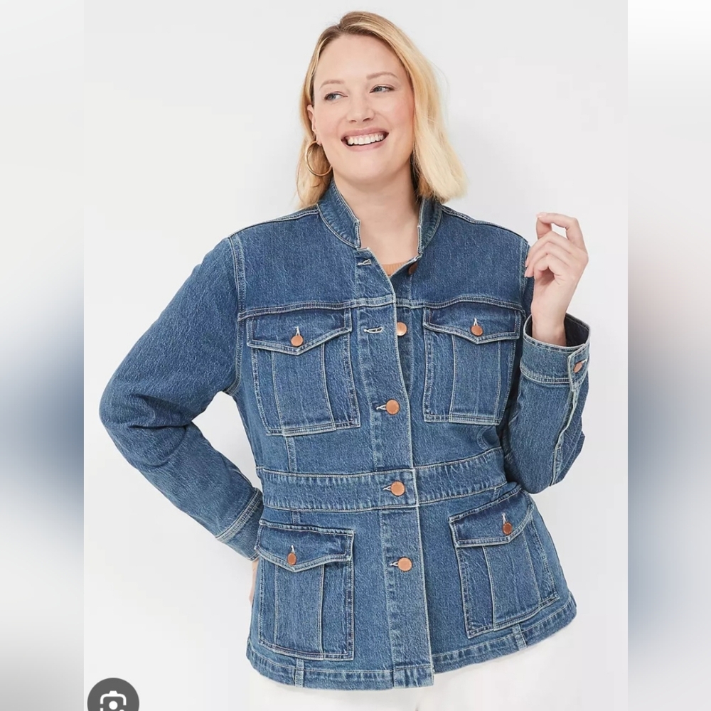Lane Bryant Classic Blue Denim Jacket - Picture 2 of 4